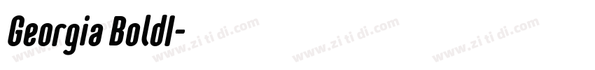 Georgia BoldI字体转换